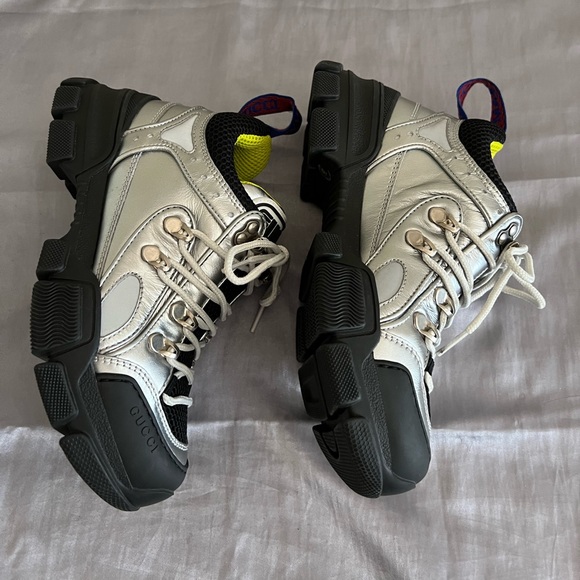 Gucci Flashtrek Trainer Shoes Sneakers 35 NEW - Picture 4 of 14